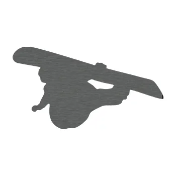 Samolepicí dekorace na vozidlo Snowboard 007 levá (62 - škrábaný titan) SAMOLEPKA NA AUTO, NÁLEPKA, FÓLIE, POLEP, TUNING, VLASTNÍ TEXT, TISK, AUTOSAMOLEPKY.cz, POLEPY, OBRÁZEK, LOGO, 3D STICKERS