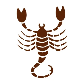 Samolepící dekorace SAMOLEPKA Štír zvěrokruh 004 pravá (15 - hnědá) NA AUTO, NÁLEPKA, FÓLIE, POLEP, TUNING, VLASTNÍ TEXT, TISK, AUTOSAMOLEPKY.cz, POLEPY, OBRÁZEK, LOGO, SAMOLEPKY