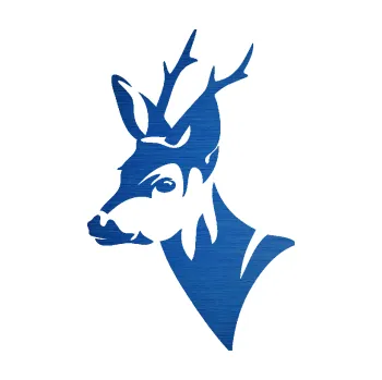 Samolepící dekorace SAMOLEPKA Srnec 001 levá hlava (65 - škrábaný kov modrý) NA AUTO, NÁLEPKA, FÓLIE, POLEP, TUNING, VLASTNÍ TEXT, TISK, AUTOSAMOLEPKY.cz, POLEPY, OBRÁZEK, LOGO, SAMOLEPKY