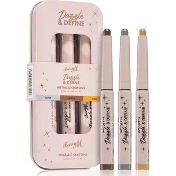 Oční linky Barry M Dazzle & Define oční stíny v tužce 1,4 g + oční stíny v tužce 1,4 g + Dazzle Define Metallic Crayon metalické oční stíny v tužce Silver oční stíny v tužce 1,4 g