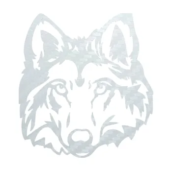 Polep vozidla SAMOLEPKA Vlk 008 levá hlava (51 - 3D karbon bílý) NA AUTO, NÁLEPKA, FÓLIE, POLEP, TUNING, VLASTNÍ TEXT, TISK, AUTOSAMOLEPKY.cz, POLEPY, OBRÁZEK, LOGO, SAMOLEPKY