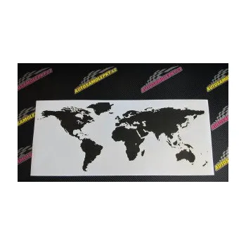 Samolepící dekorace SAMOLEPKA World mapa světa (17 - šedá) NA AUTO, NÁLEPKA, FÓLIE, POLEP, TUNING, VLASTNÍ TEXT, TISK, AUTOSAMOLEPKY.cz, POLEPY, OBRÁZEK, LOGO, SAMOLEPKY