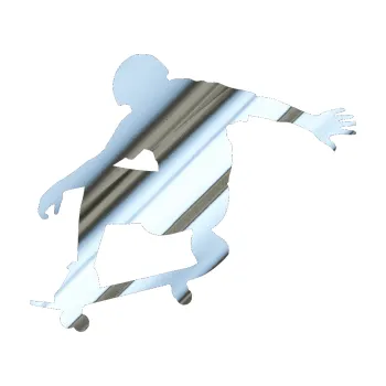 Samolepicí dekorace na vozidlo Skateboard 012 levá (80 - chrom fólie stříbrná zrcadlová) SAMOLEPKA NA AUTO, NÁLEPKA, FÓLIE, POLEP, TUNING, VLASTNÍ TEXT, TISK, AUTOSAMOLEPKY.cz, POLEPY, OBRÁZEK, LOGO, 3D STICKERS