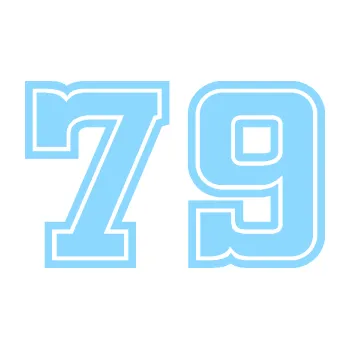 Polep vozidla Startovní číslo 79 typ 5 (03 - světle modrá) SAMOLEPKA NA AUTO, NÁLEPKA, FÓLIE, POLEP, TUNING, VLASTNÍ TEXT, TISK, AUTOSAMOLEPKY.cz, POLEPY, OBRÁZEK, LOGO, 3D STICKERS