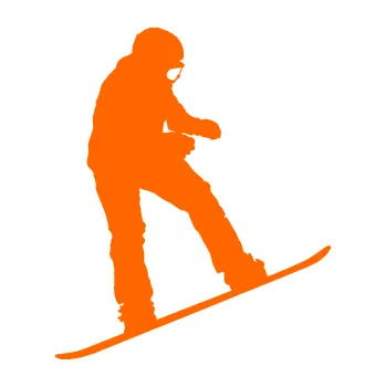 Samolepicí dekorace na vozidlo Snowboard 030 pravá (73 - Fluorescentní oranžová) SAMOLEPKA NA AUTO, NÁLEPKA, FÓLIE, POLEP, TUNING, VLASTNÍ TEXT, TISK, AUTOSAMOLEPKY.cz, POLEPY, OBRÁZEK, LOGO, 3D STICKERS