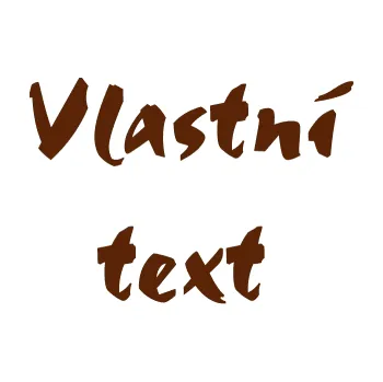 Polep vozidla Vlastní text - Staccato (15 - hnědá) SAMOLEPKA NA AUTO, NÁLEPKA, FÓLIE, POLEP, TUNING, VLASTNÍ TEXT, TISK, AUTOSAMOLEPKY.cz, POLEPY, OBRÁZEK, LOGO, 3D STICKERS