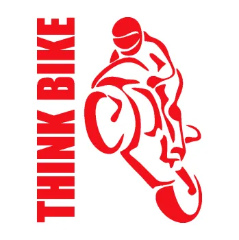 Samolepící dekorace SAMOLEPKA Think bike 002 motorkář (10 - červená) NA AUTO, NÁLEPKA, FÓLIE, POLEP, TUNING, VLASTNÍ TEXT, TISK, AUTOSAMOLEPKY.cz, POLEPY, OBRÁZEK, LOGO, SAMOLEPKY