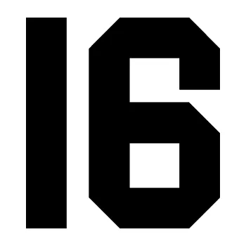 Polep vozidla Startovní číslo 16 (01 - černá) SAMOLEPKA NA AUTO, NÁLEPKA, FÓLIE, POLEP, TUNING, VLASTNÍ TEXT, TISK, AUTOSAMOLEPKY.cz, POLEPY, OBRÁZEK, LOGO, 3D STICKERS