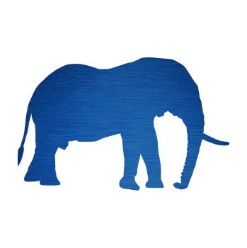 Samolepící dekorace SAMOLEPKA Slon 001 pravá (65 - škrábaný kov modrý) NA AUTO, NÁLEPKA, FÓLIE, POLEP, TUNING, VLASTNÍ TEXT, TISK, AUTOSAMOLEPKY.cz, POLEPY, OBRÁZEK, LOGO, SAMOLEPKY
