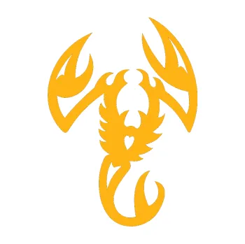 Polep vozidla Štír 003 levá (21 - světle oranžová) SAMOLEPKA NA AUTO, NÁLEPKA, FÓLIE, POLEP, TUNING, VLASTNÍ TEXT, TISK, AUTOSAMOLEPKY.cz, POLEPY, OBRÁZEK, LOGO, 3D STICKERS