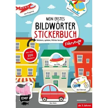První čtění Mein erstes Bildwörter-Stickerbuch - Fahrzeuge