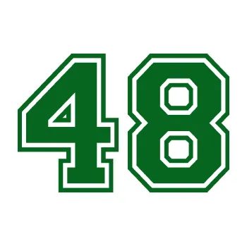 Polep vozidla Startovní číslo 48 typ 4 (20 - tmavě zelená) SAMOLEPKA NA AUTO, NÁLEPKA, FÓLIE, POLEP, TUNING, VLASTNÍ TEXT, TISK, AUTOSAMOLEPKY.cz, POLEPY, OBRÁZEK, LOGO, 3D STICKERS