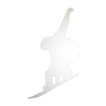 Samolepicí dekorace na vozidlo Snowboard 018 levá (82 - odrazková reflexní bílá) SAMOLEPKA NA AUTO, NÁLEPKA, FÓLIE, POLEP, TUNING, VLASTNÍ TEXT, TISK, AUTOSAMOLEPKY.cz, POLEPY, OBRÁZEK, LOGO, 3D STICKERS