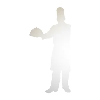 Samolepící dekorace SAMOLEPKA Šéfkuchař 001 levá (82 - odrazková reflexní bílá) NA AUTO, NÁLEPKA, FÓLIE, POLEP, TUNING, VLASTNÍ TEXT, TISK, AUTOSAMOLEPKY.cz, POLEPY, OBRÁZEK, LOGO, SAMOLEPKY