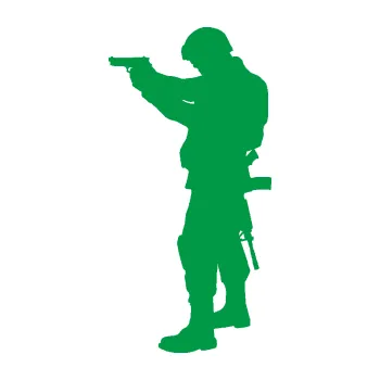 Samolepící dekorace Voják 002 levá (12 - zelená) SAMOLEPKA NA AUTO, NÁLEPKA, FÓLIE, POLEP, TUNING, VLASTNÍ TEXT, TISK, AUTOSAMOLEPKY.cz, POLEPY, OBRÁZEK, LOGO, 3D STICKERS