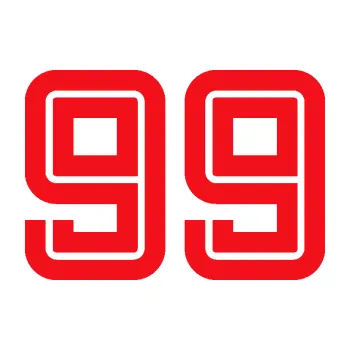 Polep vozidla SAMOLEPKA Startovní číslo 99 typ 7 (10 - červená) NA AUTO, NÁLEPKA, FÓLIE, POLEP, TUNING, VLASTNÍ TEXT, TISK, AUTOSAMOLEPKY.cz, POLEPY, OBRÁZEK, LOGO, SAMOLEPKY