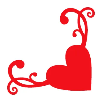 Samolepící dekorace SAMOLEPKA Srdce dekor pravá (10 - červená) NA AUTO, NÁLEPKA, FÓLIE, POLEP, TUNING, VLASTNÍ TEXT, TISK, AUTOSAMOLEPKY.cz, POLEPY, OBRÁZEK, LOGO, SAMOLEPKY