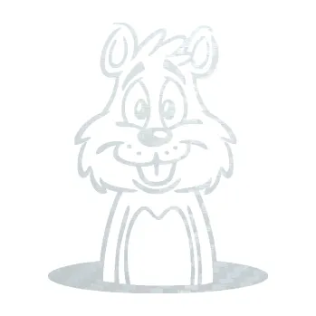 Samolepící dekorace SAMOLEPKA Sysel 001 levá kouká z nory (51 - 3D karbon bílý) NA AUTO, NÁLEPKA, FÓLIE, POLEP, TUNING, VLASTNÍ TEXT, TISK, AUTOSAMOLEPKY.cz, POLEPY, OBRÁZEK, LOGO, SAMOLEPKY