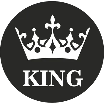 ON-DESIGN Potisk KING Barva: bílá, Velikost motivu: A4