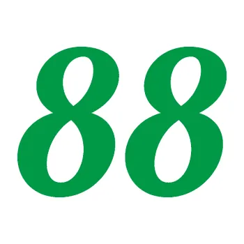 Polep vozidla Startovní číslo 88 typ 3 (12 - zelená) SAMOLEPKA NA AUTO, NÁLEPKA, FÓLIE, POLEP, TUNING, VLASTNÍ TEXT, TISK, AUTOSAMOLEPKY.cz, POLEPY, OBRÁZEK, LOGO, 3D STICKERS