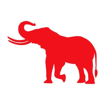 Samolepící dekorace SAMOLEPKA Slon 003 levá (10 - červená) NA AUTO, NÁLEPKA, FÓLIE, POLEP, TUNING, VLASTNÍ TEXT, TISK, AUTOSAMOLEPKY.cz, POLEPY, OBRÁZEK, LOGO, SAMOLEPKY