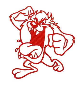 Samolepicí dekorace na vozidlo Tazman levá (53 - 3D karbon červený) SAMOLEPKA NA AUTO, NÁLEPKA, FÓLIE, POLEP, TUNING, VLASTNÍ TEXT, TISK, AUTOSAMOLEPKY.cz, POLEPY, OBRÁZEK, LOGO, 3D STICKERS