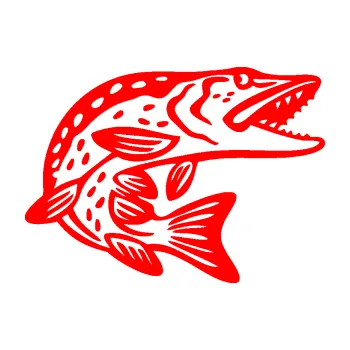 Polep vozidla SAMOLEPKA Štika 003 pravá (74 - Fluorescentní červená) NA AUTO, NÁLEPKA, FÓLIE, POLEP, TUNING, VLASTNÍ TEXT, TISK, AUTOSAMOLEPKY.cz, POLEPY, OBRÁZEK, LOGO, SAMOLEPKY