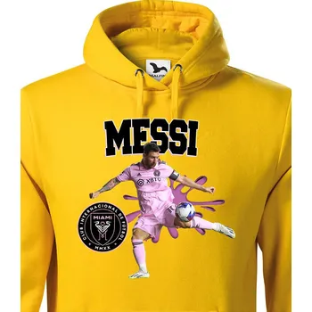 Pánská mikina Pánská mikina Lionel Messi, Barva Žlutá, Velikost S, Canvas Pánská mikina Bezvatriko.cz 2033