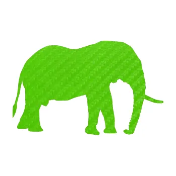 Samolepící dekorace SAMOLEPKA Slon 001 pravá (58 - 3D karbon zelený kawasaki) NA AUTO, NÁLEPKA, FÓLIE, POLEP, TUNING, VLASTNÍ TEXT, TISK, AUTOSAMOLEPKY.cz, POLEPY, OBRÁZEK, LOGO, SAMOLEPKY