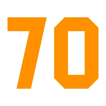 Polep vozidla Startovní číslo 70 (06 - oranžová) SAMOLEPKA NA AUTO, NÁLEPKA, FÓLIE, POLEP, TUNING, VLASTNÍ TEXT, TISK, AUTOSAMOLEPKY.cz, POLEPY, OBRÁZEK, LOGO, 3D STICKERS