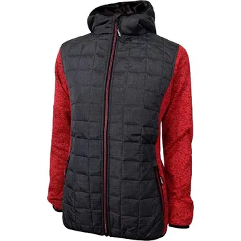 JL903 - bunda dámská pletená combi - antrac/red - 2XL