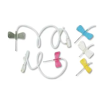 Motýlek Ningbo Greatcare Trading Co., Ltd. Kanyla intravenózní, typ motýlek, 100 ks Jehly: Oranžová, 25 G