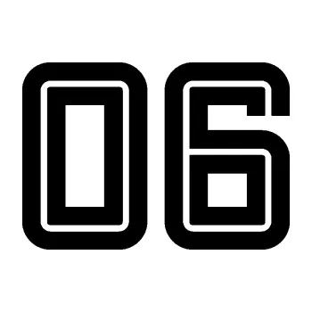 Polep vozidla Startovní číslo 06 typ 7 (01 - černá) SAMOLEPKA NA AUTO, NÁLEPKA, FÓLIE, POLEP, TUNING, VLASTNÍ TEXT, TISK, AUTOSAMOLEPKY.cz, POLEPY, OBRÁZEK, LOGO, 3D STICKERS