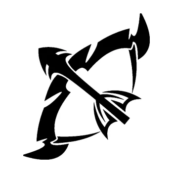 Samolepící dekorace SAMOLEPKA Střelec 003 levá (01 - černá) NA AUTO, NÁLEPKA, FÓLIE, POLEP, TUNING, VLASTNÍ TEXT, TISK, AUTOSAMOLEPKY.cz, POLEPY, OBRÁZEK, LOGO, SAMOLEPKY