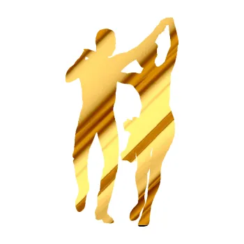 Samolepicí dekorace na vozidlo Tanec 015 levá salsa (81 - chrom fólie zlatá zrcadlová) SAMOLEPKA NA AUTO, NÁLEPKA, FÓLIE, POLEP, TUNING, VLASTNÍ TEXT, TISK, AUTOSAMOLEPKY.cz, POLEPY, OBRÁZEK, LOGO, 3D STICKERS