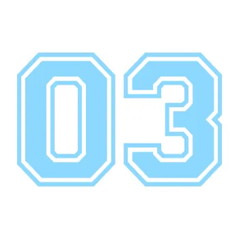 Polep vozidla Startovní číslo 03 typ 4 (03 - světle modrá) SAMOLEPKA NA AUTO, NÁLEPKA, FÓLIE, POLEP, TUNING, VLASTNÍ TEXT, TISK, AUTOSAMOLEPKY.cz, POLEPY, OBRÁZEK, LOGO, 3D STICKERS