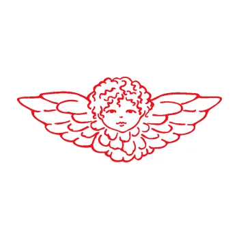 Samolepící dekorace AUTOSAMOLEPKY.cz Vánoční andílek 10 - červená