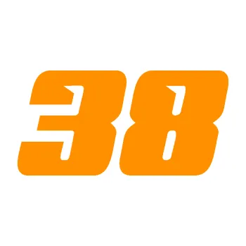 Polep vozidla Startovní číslo 38 typ 6 (06 - oranžová) SAMOLEPKA NA AUTO, NÁLEPKA, FÓLIE, POLEP, TUNING, VLASTNÍ TEXT, TISK, AUTOSAMOLEPKY.cz, POLEPY, OBRÁZEK, LOGO, 3D STICKERS