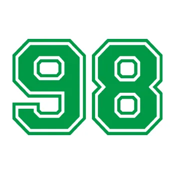 Polep vozidla Startovní číslo 98 typ 4 (12 - zelená) SAMOLEPKA NA AUTO, NÁLEPKA, FÓLIE, POLEP, TUNING, VLASTNÍ TEXT, TISK, AUTOSAMOLEPKY.cz, POLEPY, OBRÁZEK, LOGO, 3D STICKERS