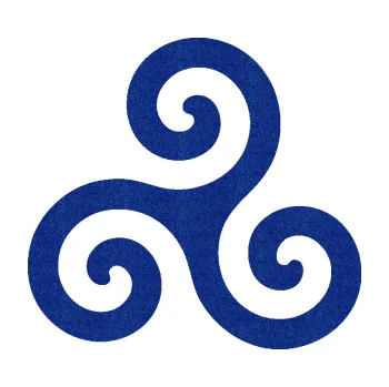 samolepka Triskelion keltský znak (89 - Ultra Metalic modrá tmavá) SAMOLEPKA NA AUTO, NÁLEPKA, FÓLIE, POLEP, TUNING, VLASTNÍ TEXT, TISK, AUTOSAMOLEPKY.cz, POLEPY, OBRÁZEK, LOGO, 3D STICKERS