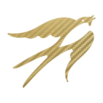 Samolepicí dekorace na vozidlo Vlaštovka 003 pravá (59 - 3D karbon zlatý) SAMOLEPKA NA AUTO, NÁLEPKA, FÓLIE, POLEP, TUNING, VLASTNÍ TEXT, TISK, AUTOSAMOLEPKY.cz, POLEPY, OBRÁZEK, LOGO, 3D STICKERS