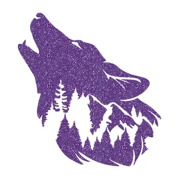 Polep vozidla SAMOLEPKA Vlk 027 levá s krajinou (87 - Ultra Metalic fialová) NA AUTO, NÁLEPKA, FÓLIE, POLEP, TUNING, VLASTNÍ TEXT, TISK, AUTOSAMOLEPKY.cz, POLEPY, OBRÁZEK, LOGO, SAMOLEPKY