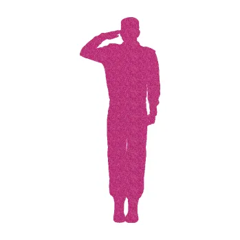 Samolepící dekorace Voják 012 levá salutuje (90 - Ultra Metalic růžová) SAMOLEPKA NA AUTO, NÁLEPKA, FÓLIE, POLEP, TUNING, VLASTNÍ TEXT, TISK, AUTOSAMOLEPKY.cz, POLEPY, OBRÁZEK, LOGO, 3D STICKERS