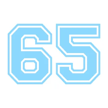 Polep vozidla Startovní číslo 65 typ 4 (03 - světle modrá) SAMOLEPKA NA AUTO, NÁLEPKA, FÓLIE, POLEP, TUNING, VLASTNÍ TEXT, TISK, AUTOSAMOLEPKY.cz, POLEPY, OBRÁZEK, LOGO, 3D STICKERS