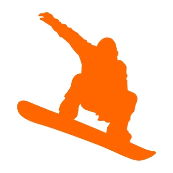 Samolepicí dekorace na vozidlo Snowboard 021 pravá (73 - Fluorescentní oranžová) SAMOLEPKA NA AUTO, NÁLEPKA, FÓLIE, POLEP, TUNING, VLASTNÍ TEXT, TISK, AUTOSAMOLEPKY.cz, POLEPY, OBRÁZEK, LOGO, 3D STICKERS