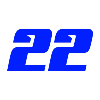Polep vozidla SAMOLEPKA Startovní číslo 22 typ 6 (19 - modrá dynamic) NA AUTO, NÁLEPKA, FÓLIE, POLEP, TUNING, VLASTNÍ TEXT, TISK, AUTOSAMOLEPKY.cz, POLEPY, OBRÁZEK, LOGO, SAMOLEPKY
