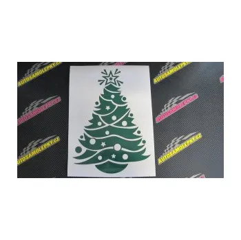 Samolepící dekorace SAMOLEPKA Vánoční stromeček 002 (17 - šedá) NA AUTO, NÁLEPKA, FÓLIE, POLEP, TUNING, VLASTNÍ TEXT, TISK, AUTOSAMOLEPKY.cz, POLEPY, OBRÁZEK, LOGO, SAMOLEPKY