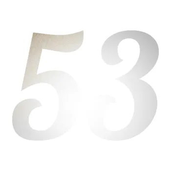 Polep vozidla SAMOLEPKA Startovní číslo 53 typ 3 (82 - odrazková reflexní bílá) NA AUTO, NÁLEPKA, FÓLIE, POLEP, TUNING, VLASTNÍ TEXT, TISK, AUTOSAMOLEPKY.cz, POLEPY, OBRÁZEK, LOGO, SAMOLEPKY