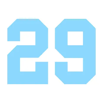 Polep vozidla Startovní číslo 29 (03 - světle modrá) SAMOLEPKA NA AUTO, NÁLEPKA, FÓLIE, POLEP, TUNING, VLASTNÍ TEXT, TISK, AUTOSAMOLEPKY.cz, POLEPY, OBRÁZEK, LOGO, 3D STICKERS