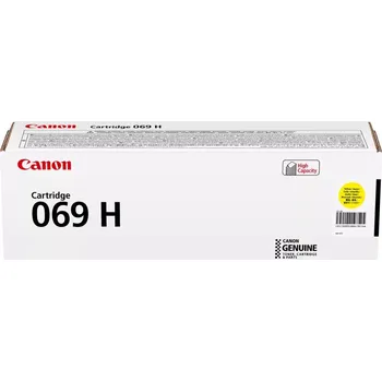 Počítač Canon originální vysokokapacitní toner Cartridge 069 H Y žlutý, MF752Cdw, 754Cdw, LBP673Cdw, kapacita 5 500 stran
